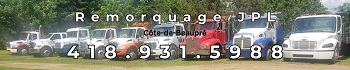 Remorquage JPL - Towing Sainte-Anne-De-Beaupré